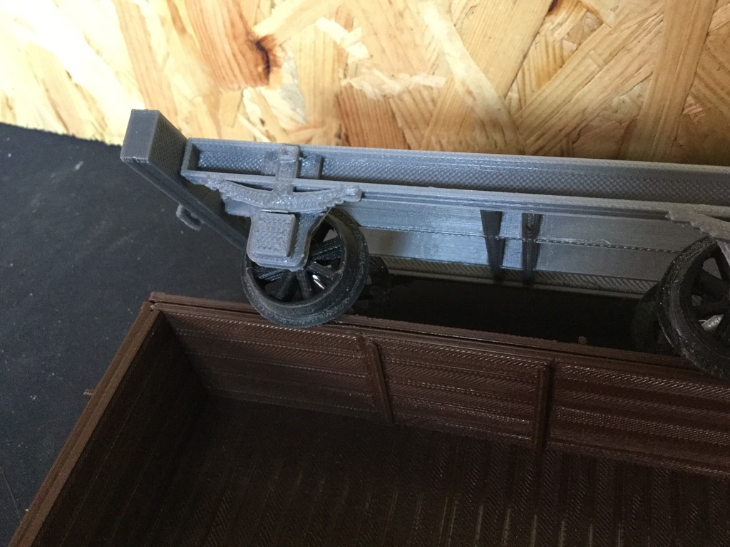 Плоский открытый вагон для 16мм садовой железной дороги