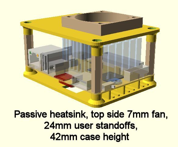 Конфигурируемый открытый корпус для Odroid XU4