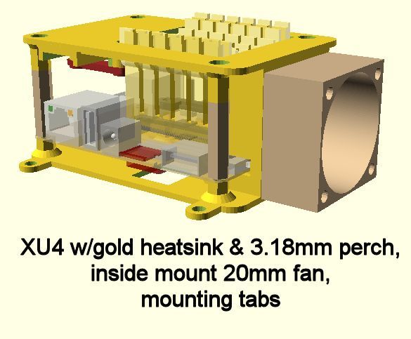 Конфигурируемый открытый корпус для Odroid XU4