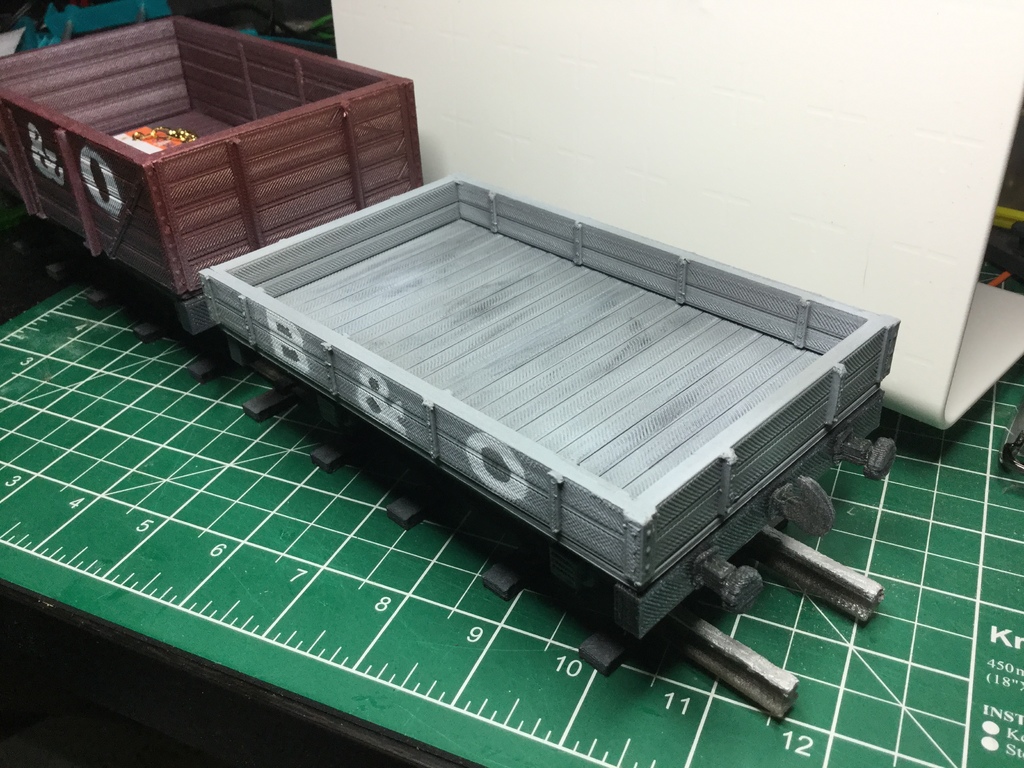 Двухдосочный открытый вагон для садовой железной дороги 16мм