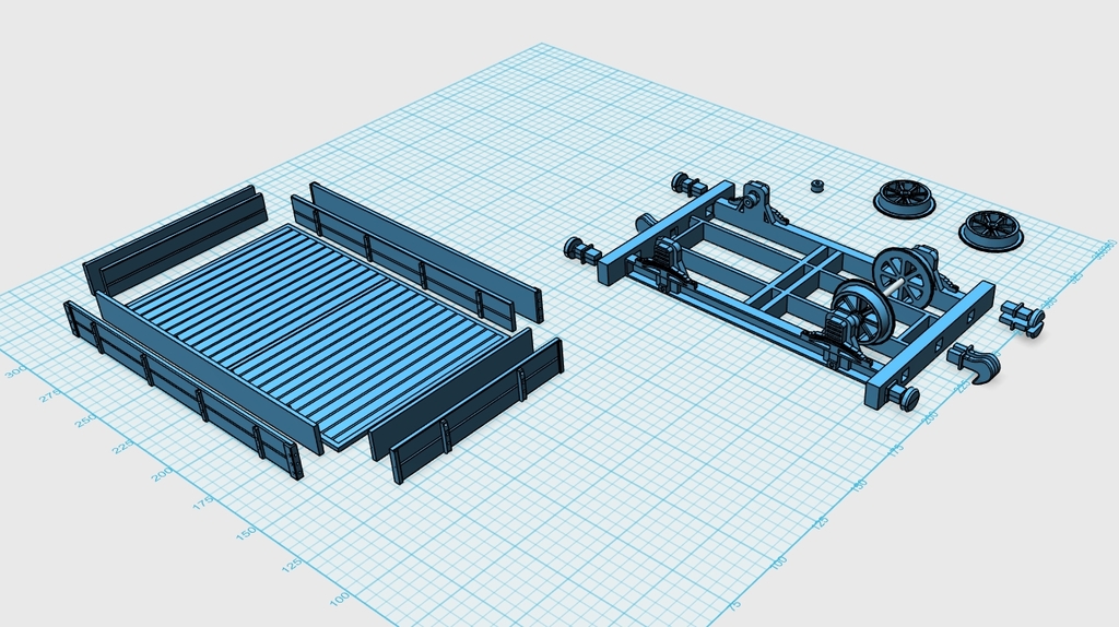 Двухдосочный открытый вагон для садовой железной дороги 16мм