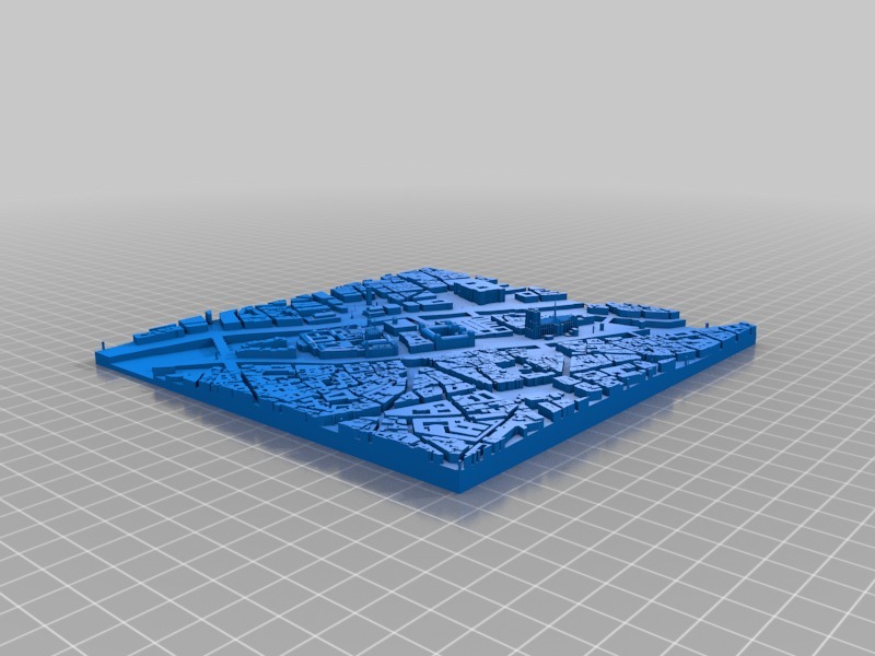 3D модель Парижа в 49 тайлах