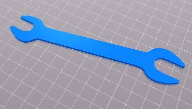 Двусторонний гаечный ключ 10mm + 12mm