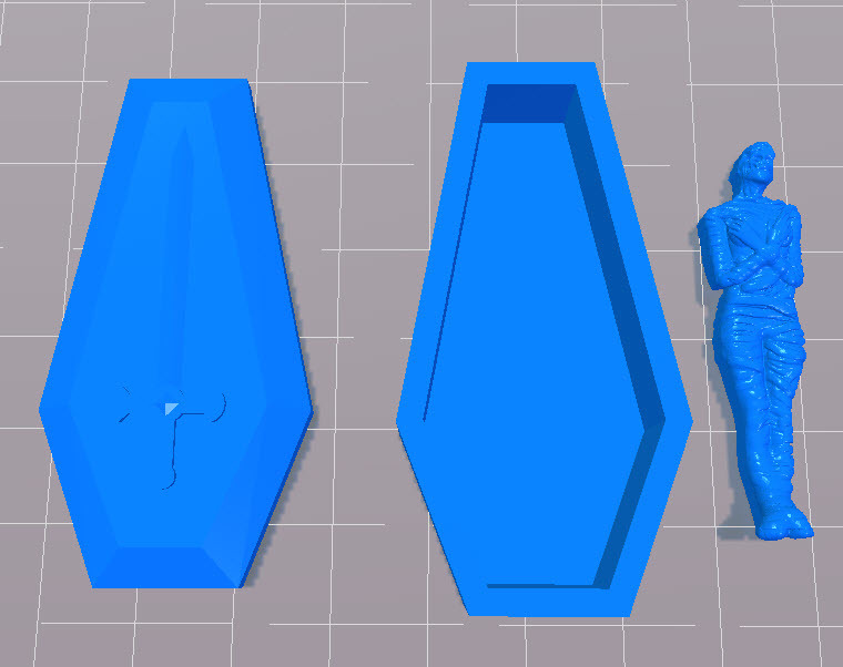 Гроб, крышка и мумия для Gloomhaven