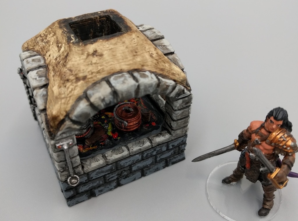 Открытая каменная печь для готовки