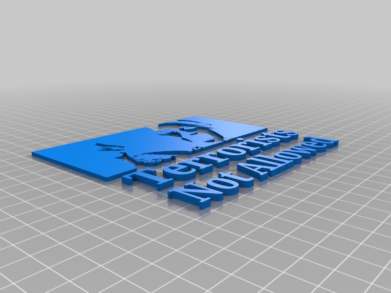 Знак "Террористам вход воспрещен"