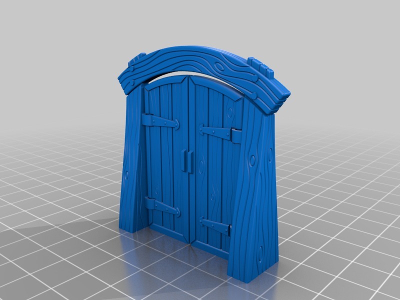 Деревянная дверь для подземелья с петлями и сдвижная версия