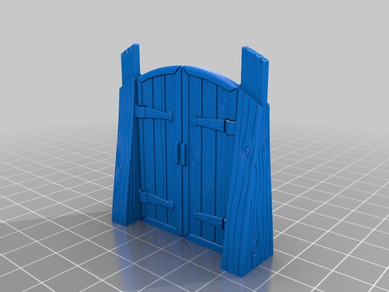 Деревянная дверь для подземелья с петлями и сдвижная версия