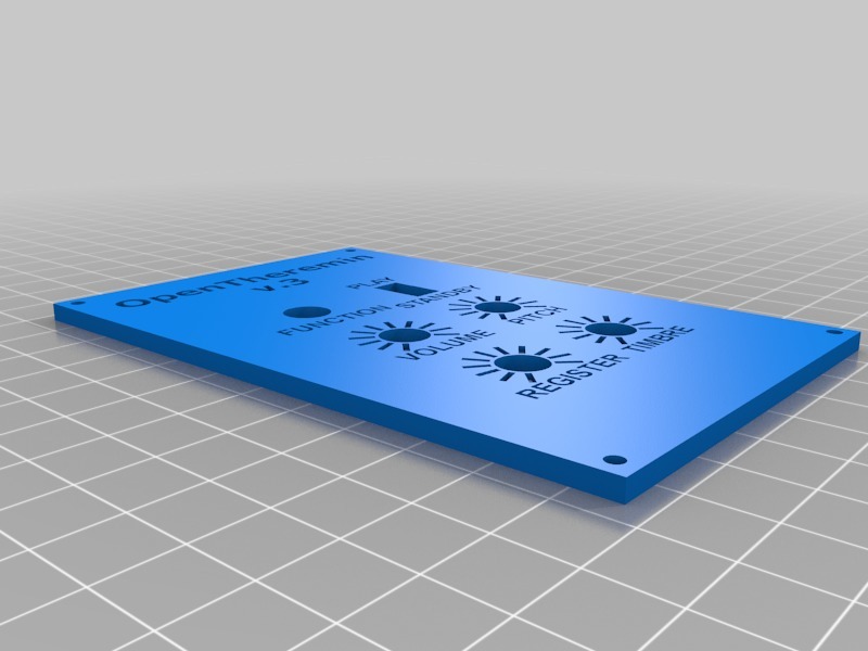 Топ панель Open Theremin v3 с аннотациями