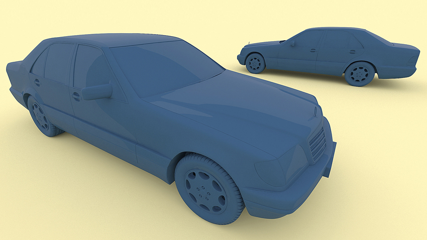 3D модель Mercedes S-класса W 140