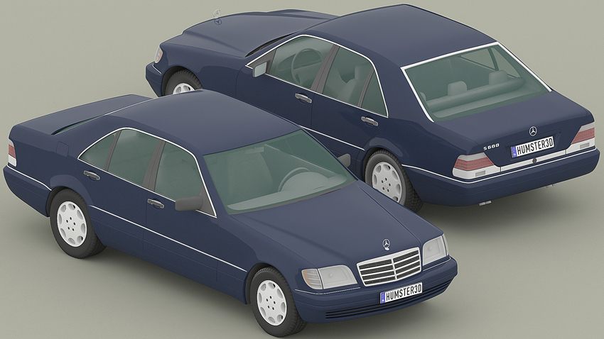3D модель Mercedes S-класса W 140