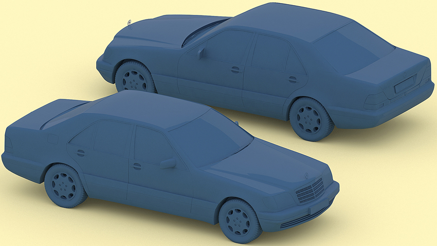 3D модель Mercedes S-класса W 140