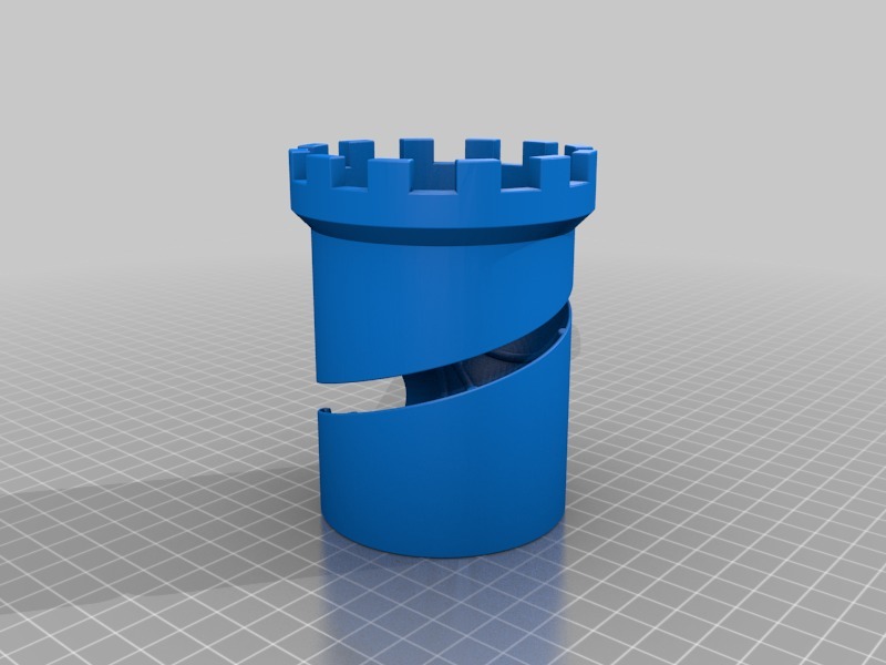 Открытая спиральная башня для кубиков