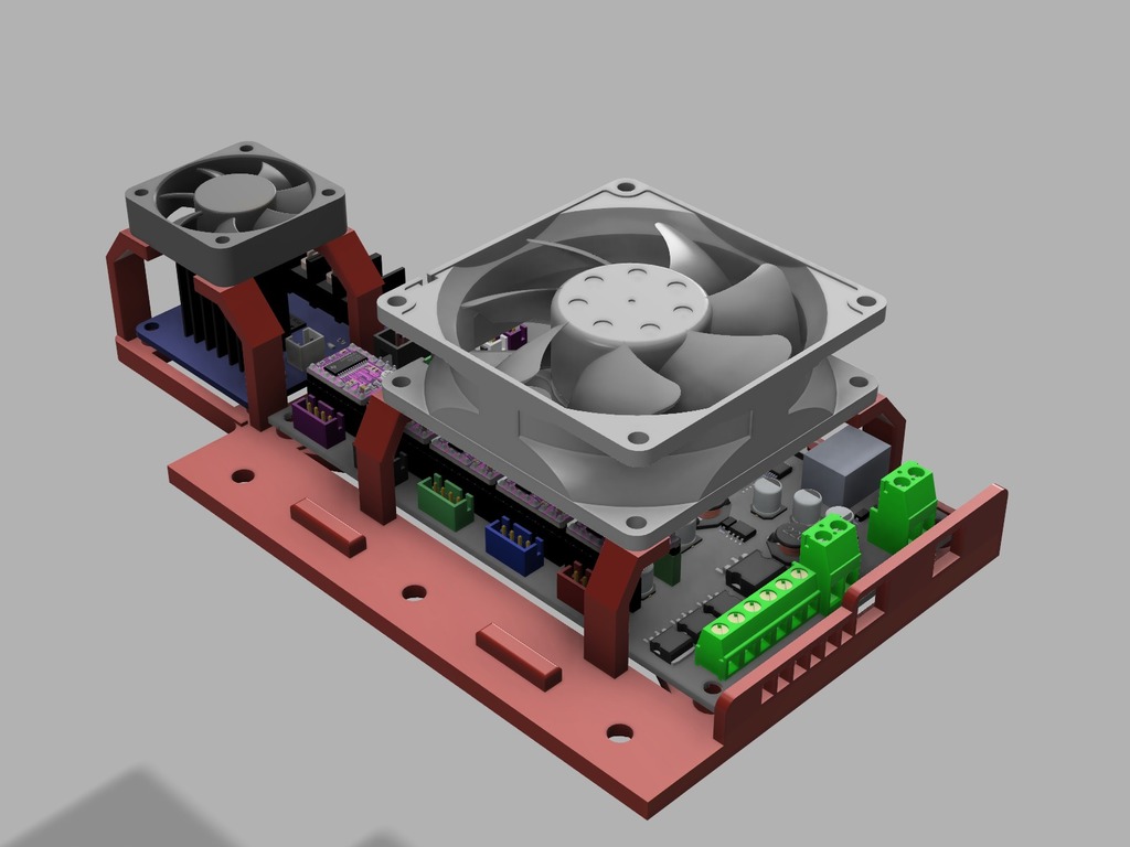 Корпус для MKS Gen 1.4 с оптимизацией воздушного потока