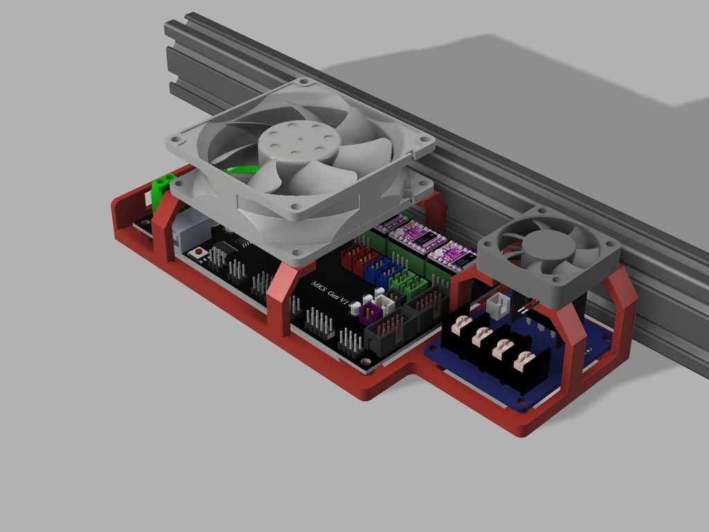 Корпус для MKS Gen 1.4 с оптимизацией воздушного потока
