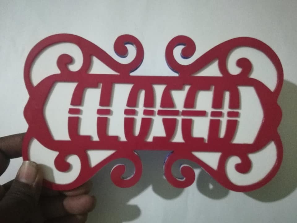 Знак "Открыто/Закрыто" для лазерной резки