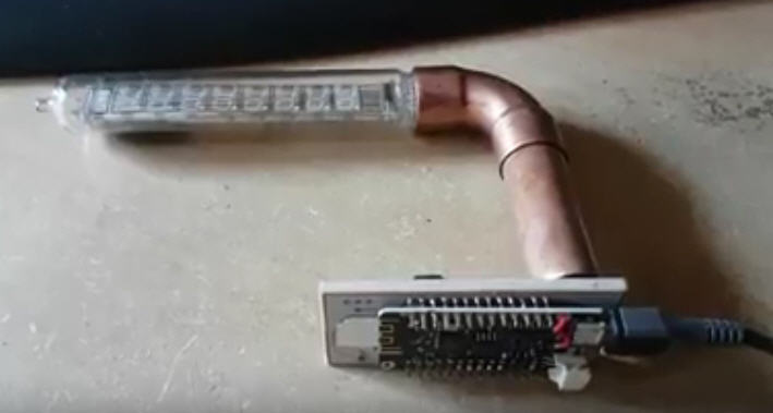 Часы на основе VFD трубки IV18 в стиле стимпанк