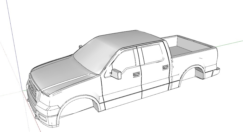 Модель пикапа Ford F-150 с открытым кузовом