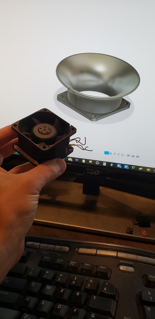 Открытый воздухозаборник для 12V 60мм серверного вентилятора