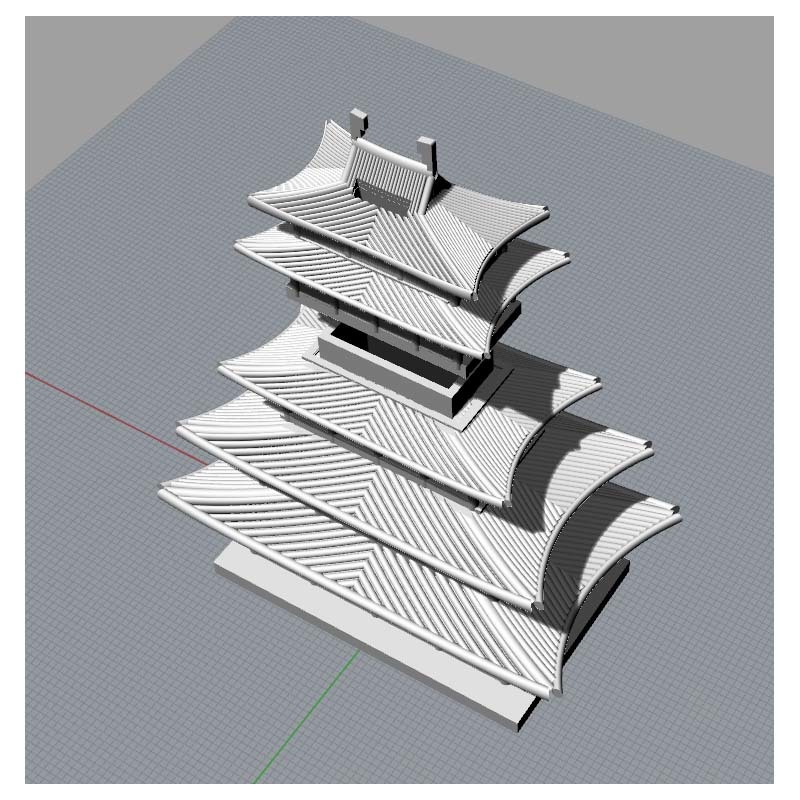 Пятиэтажный корейский традиционный архитектурный банкомат
