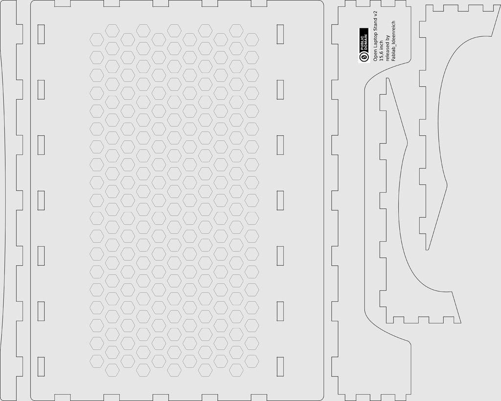 Подставка для ноутбука с лазерной резкой