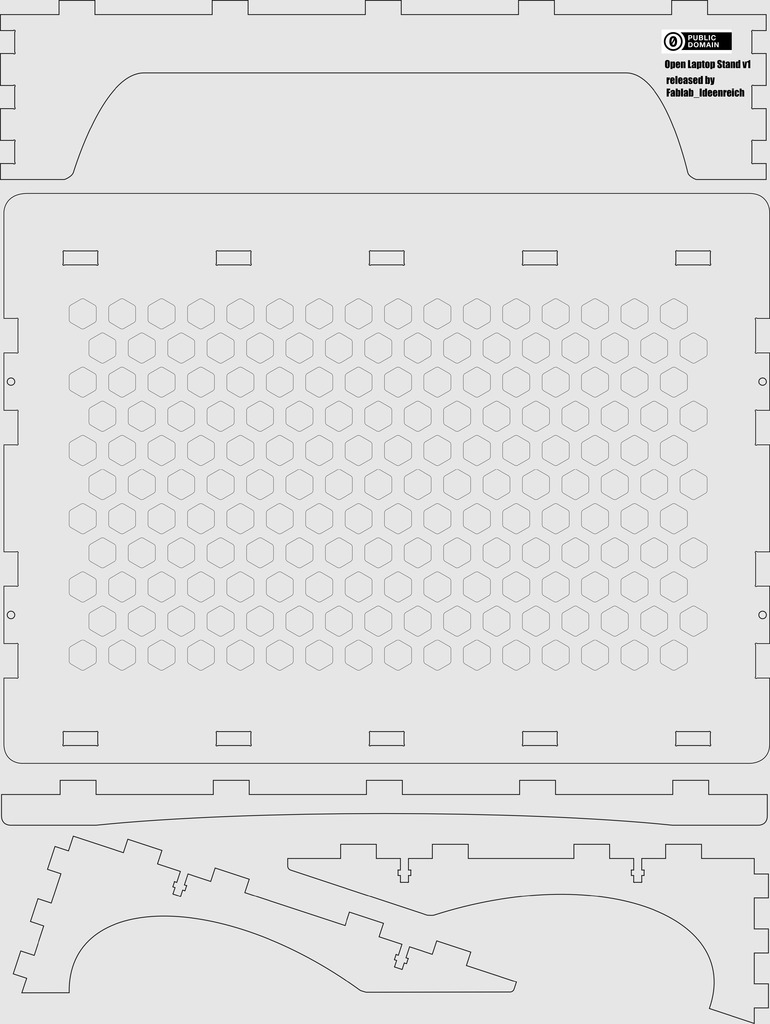 Подставка для ноутбука с лазерной резкой