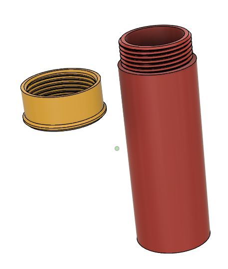 Контейнер в форме патрона для охоты