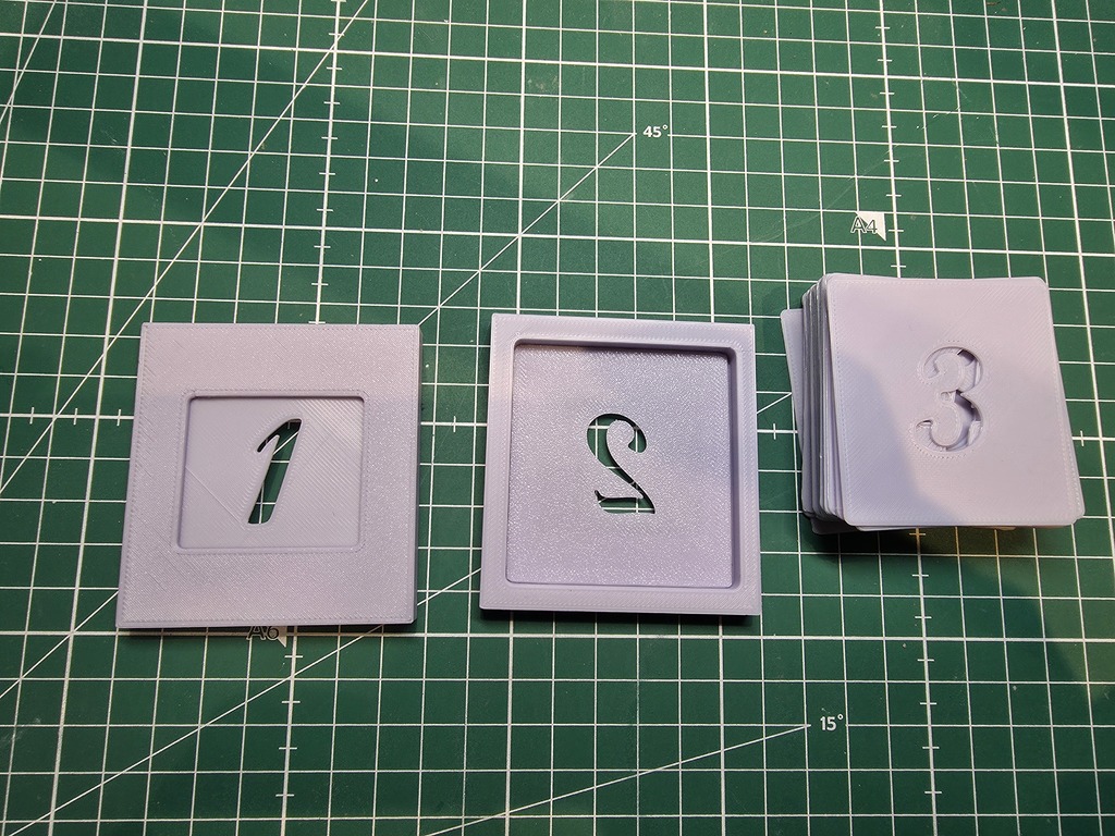 Шаблоны чисел 1-24 для рождественского календаря