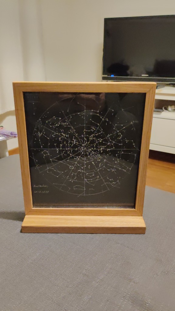 Лазерно вырезанная звёздная плита