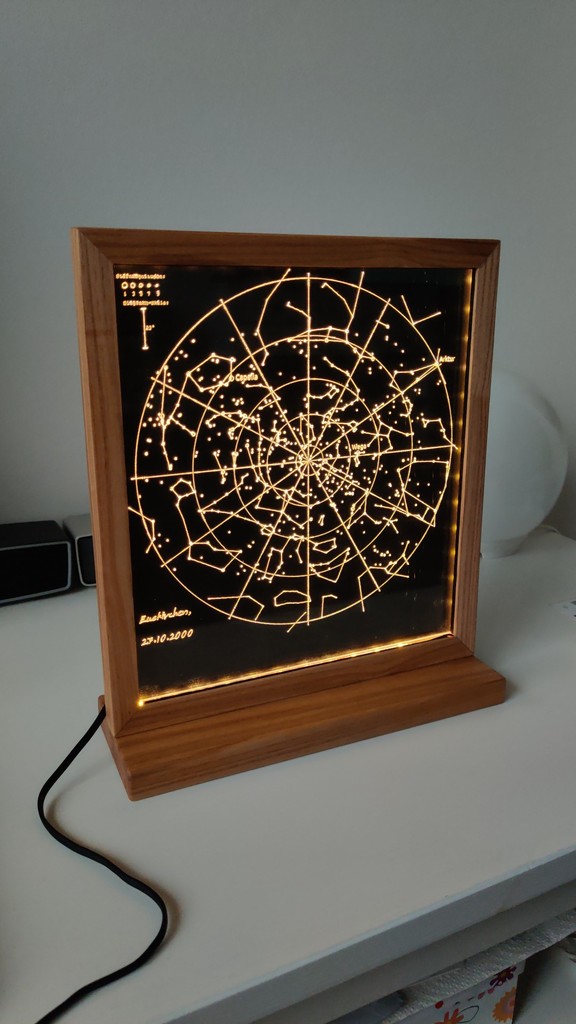 Лазерно вырезанная звёздная плита