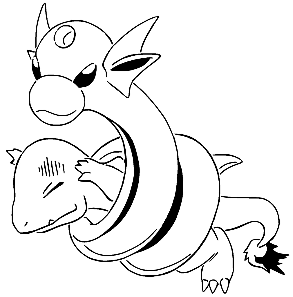 Трафарет Dratini и Charmander