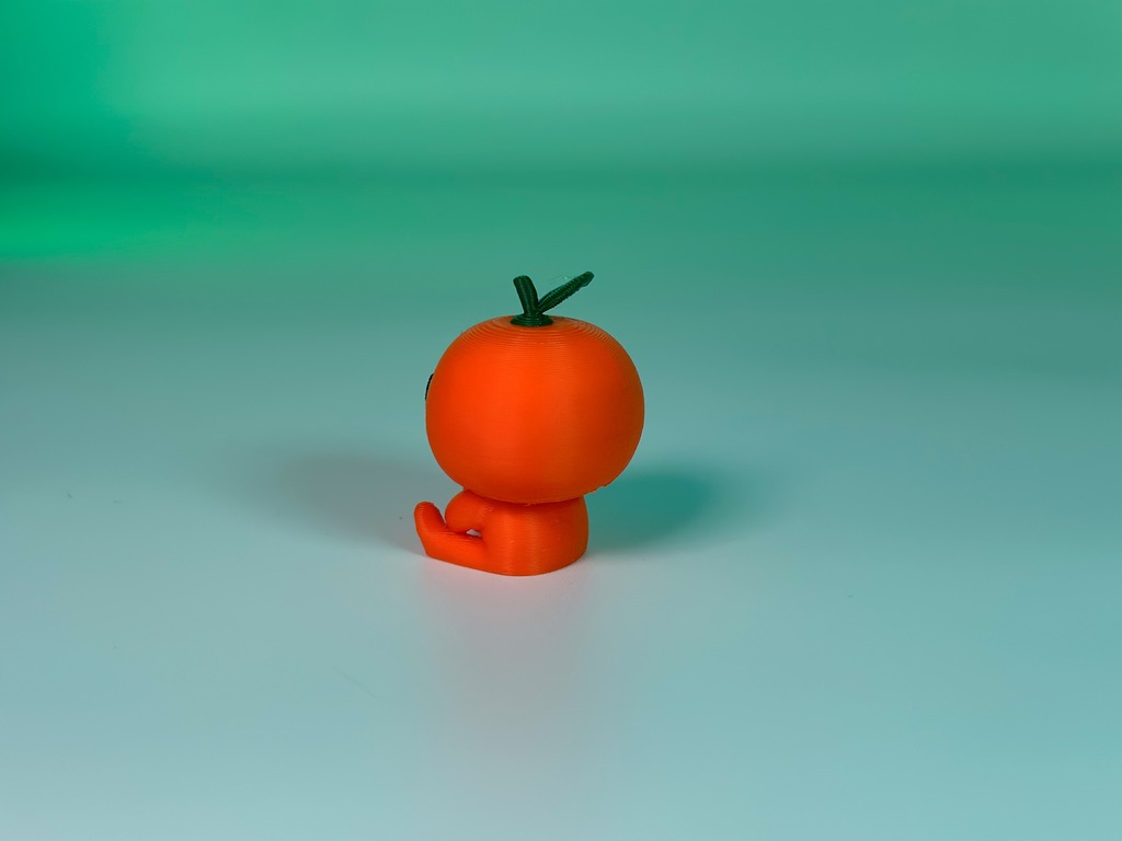 3D модель оранжевого фруктового помощника