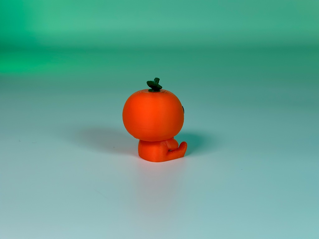 3D модель оранжевого фруктового помощника