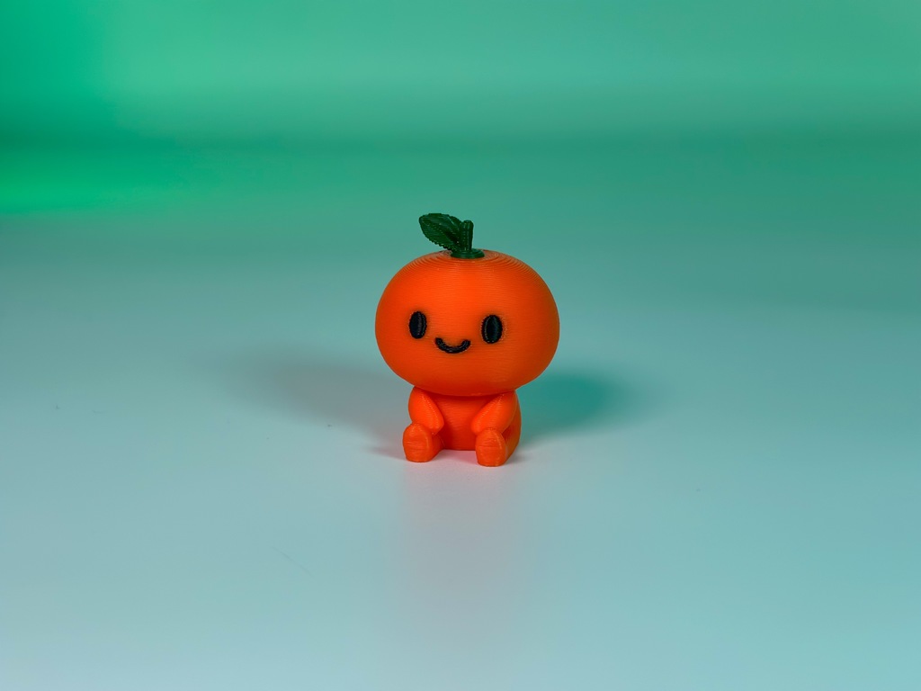 3D модель оранжевого фруктового помощника