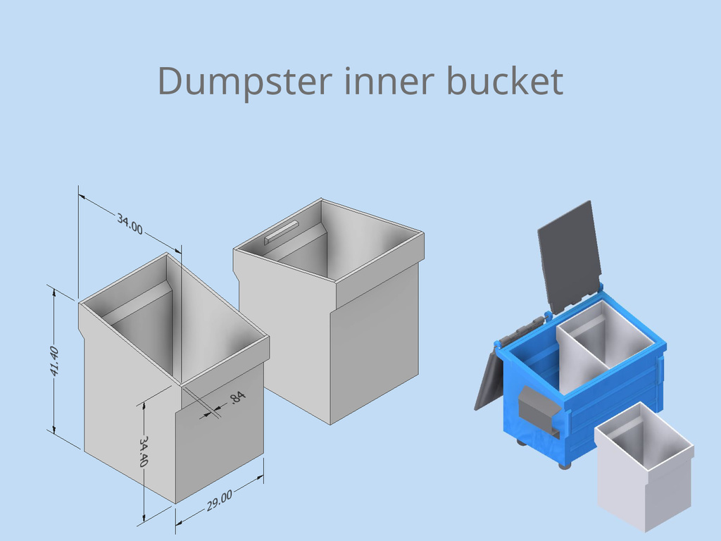 Внутренний бак для мусорного контейнера