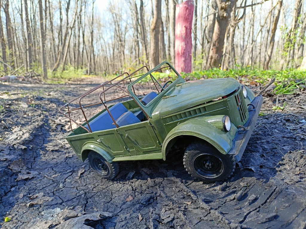 Модель RC GAZ-69A в масштабе 1/10