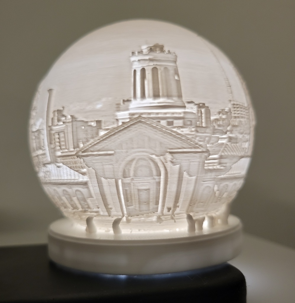 Литофан в форме светильника