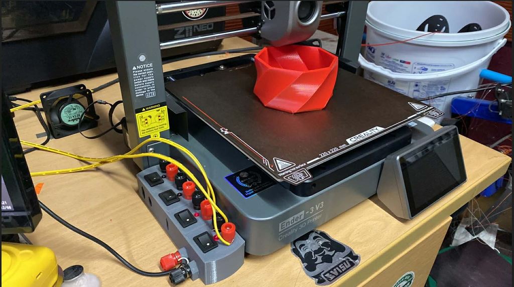 DC Распределительный Бокс 4 Канала для Охлаждения 3D Принтеров