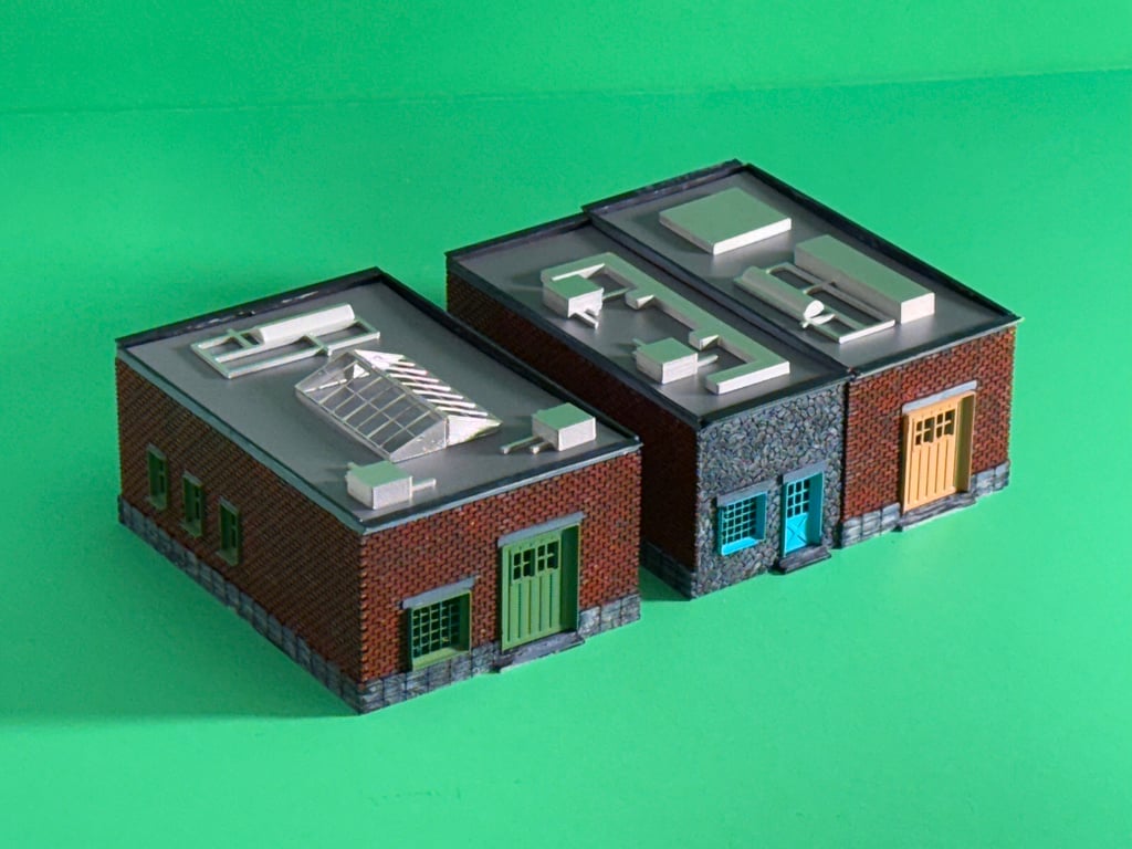 Кирпичные и каменные здания 1:87 HO