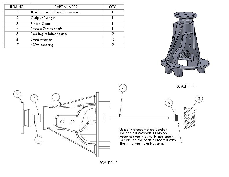 3D модель открытого дифференциала для Toyota