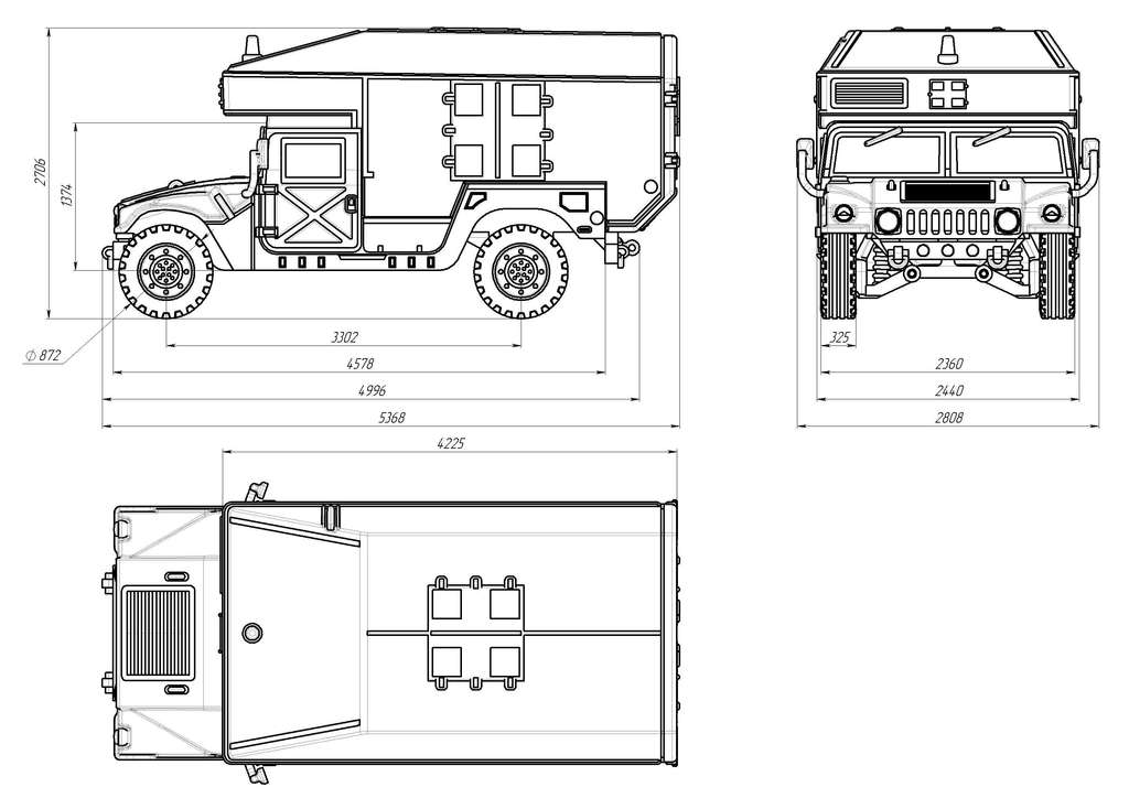 AM General M9973 HMMWV Военный Хамви Ambulance (Масштаб 1/48)