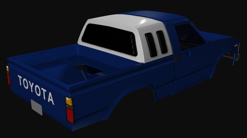 Детализированный кузов грузовика Toyota в стиле 1980-х