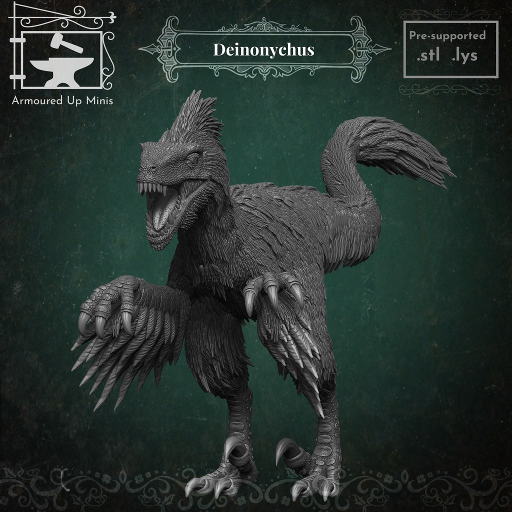 Миниатюра Deinonychus для ролевых игр
