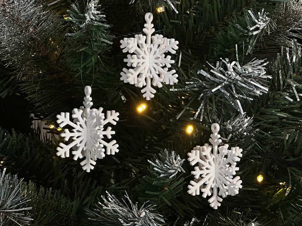 3D снежинка-пазл для новогоднего декора