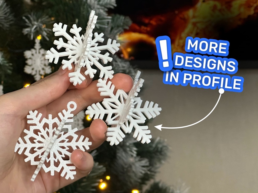 3D снежинка-пазл для новогоднего декора