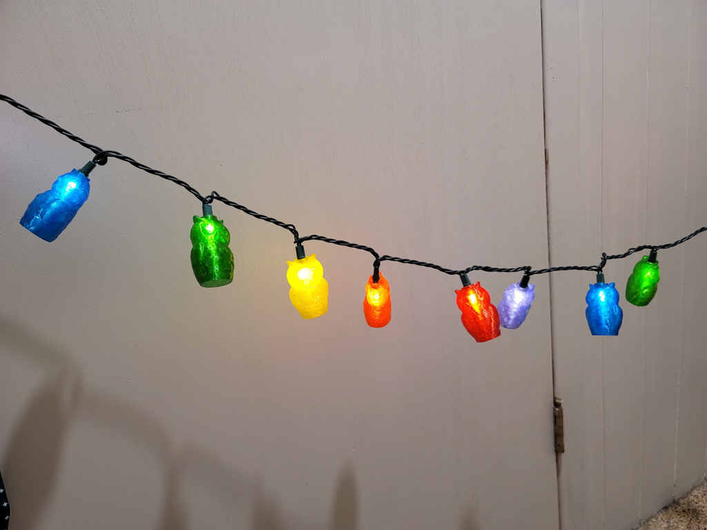 Ретро светильник с совами для рождественских огней