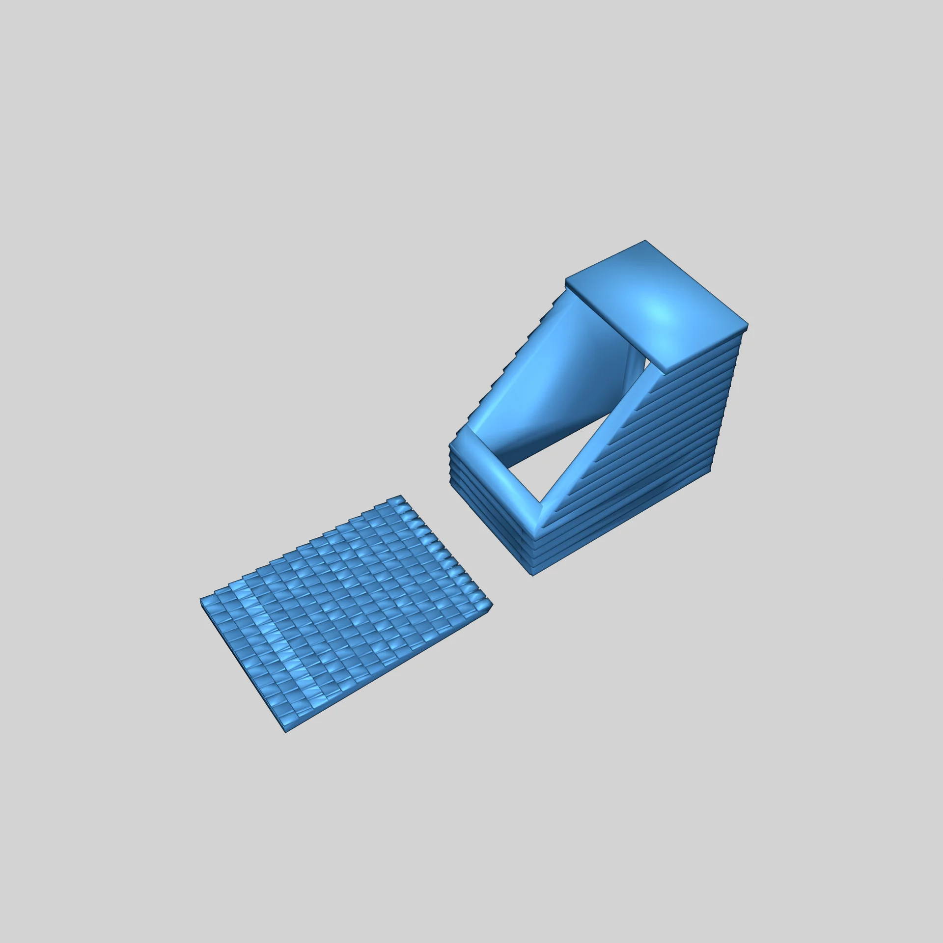 Модель здания из бетонных блоков 1:87 HO