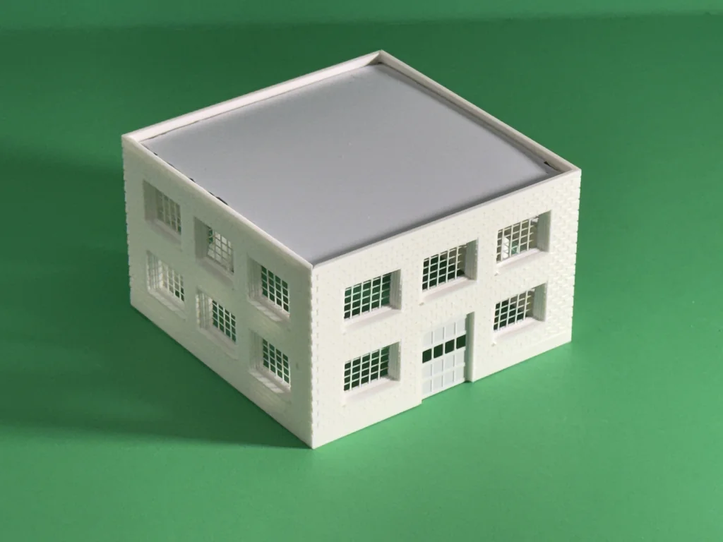 Модель здания из бетонных блоков 1:87 HO