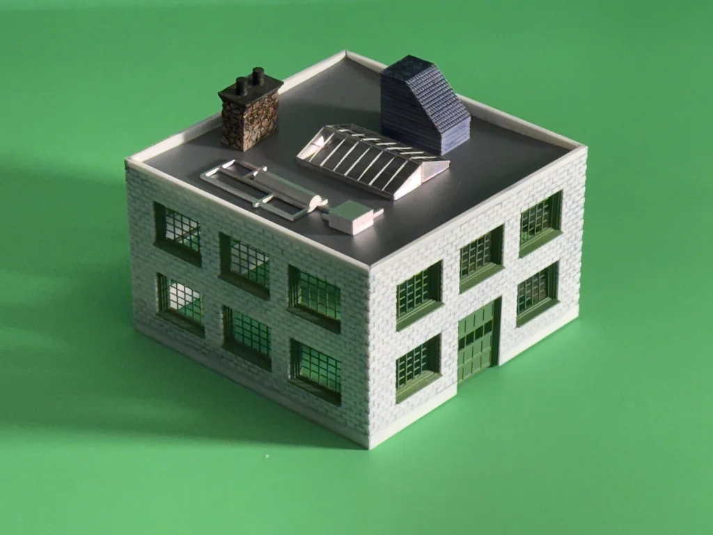 Модель здания из бетонных блоков 1:87 HO