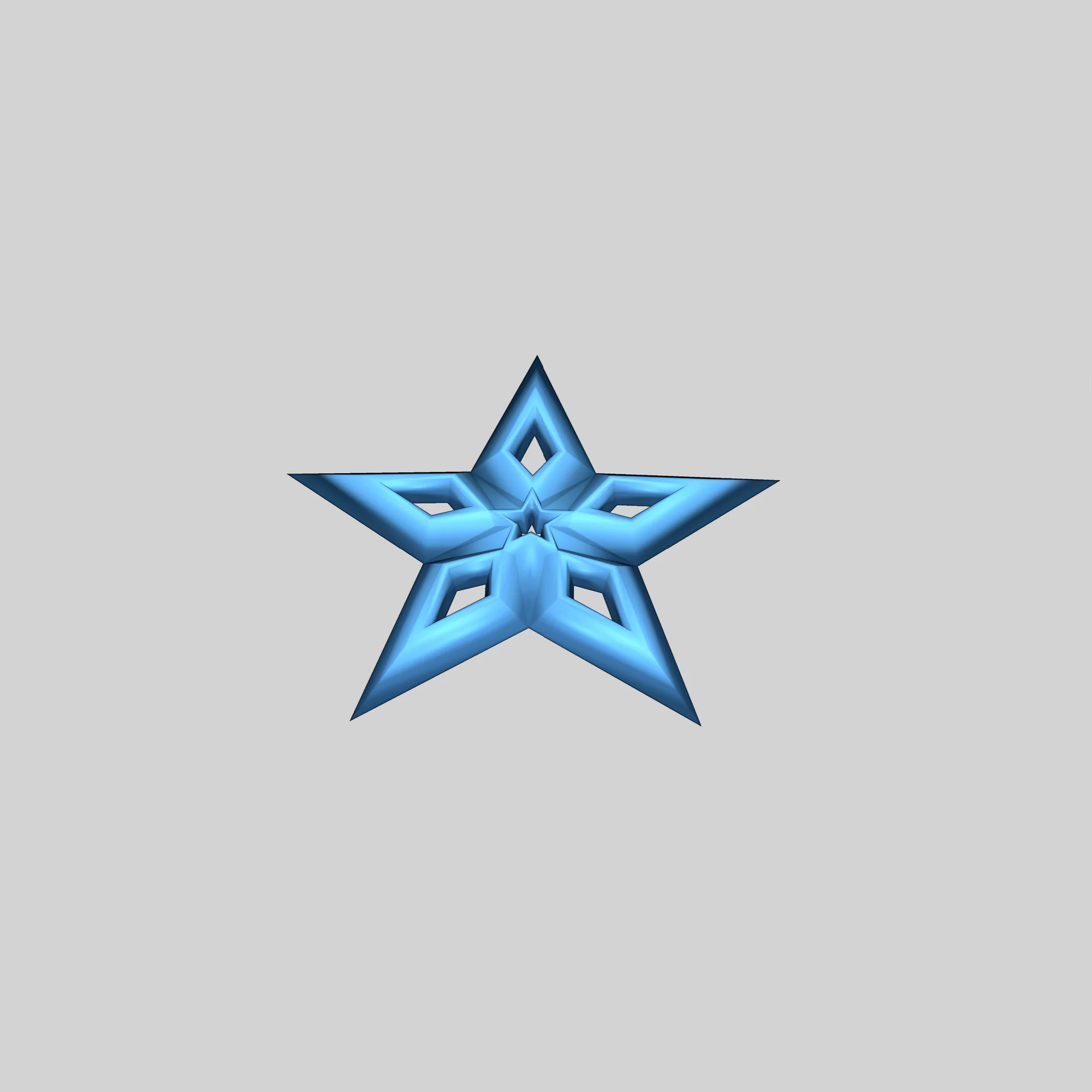 3D Звёздные Орнаменты — Однослойные Декорации